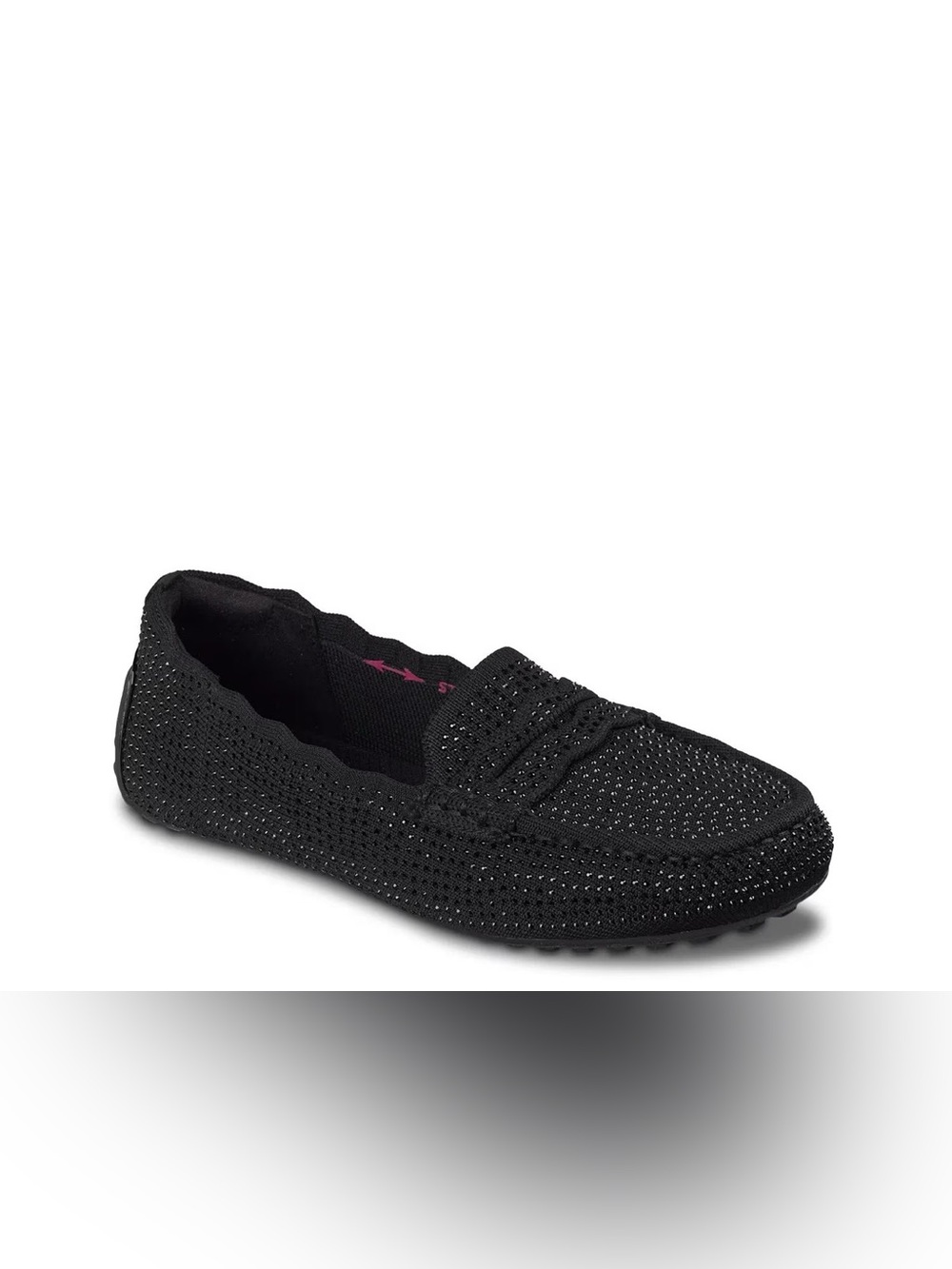 Skechers Women's Cleo Driver Regal Cutie Loafer rhinestone-embellished knit Sz 9